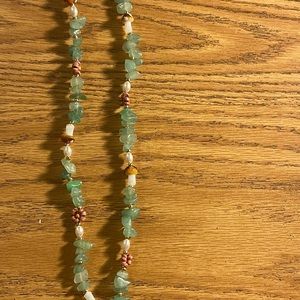 Green crystal necklace